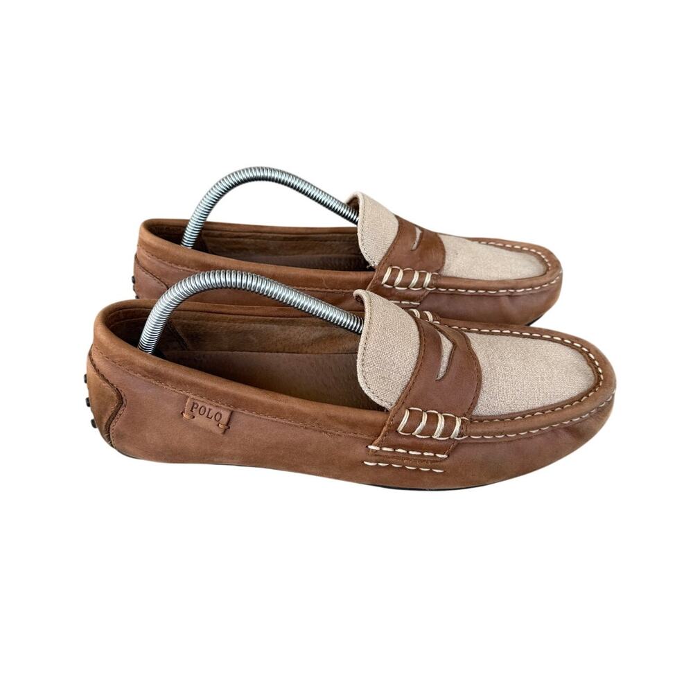 Polo Ralph Lauren Wes II Men's Slip-On Driving Penny Loafers Leather Sz 9.5